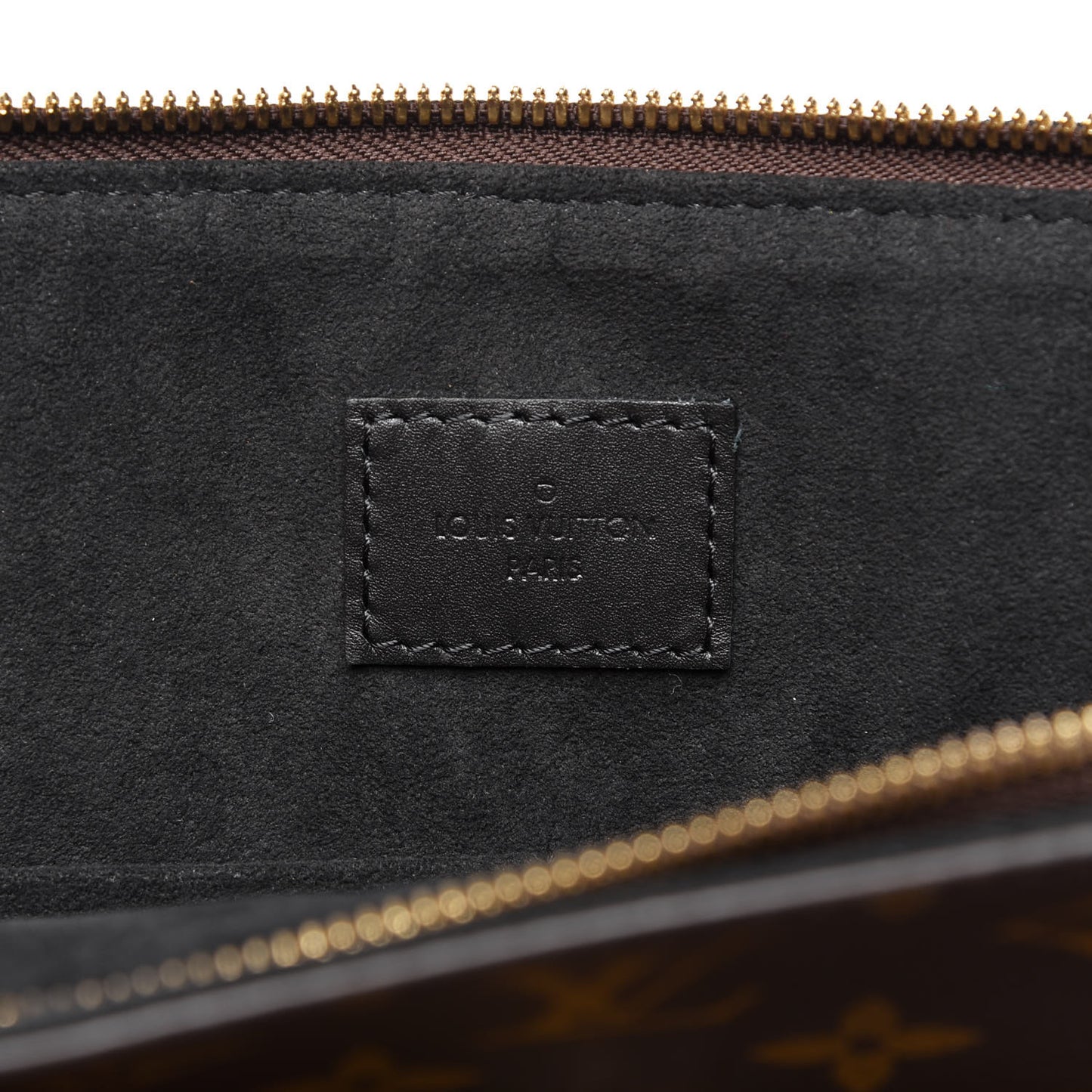 Monogram Flower Zipped Tote MM Black