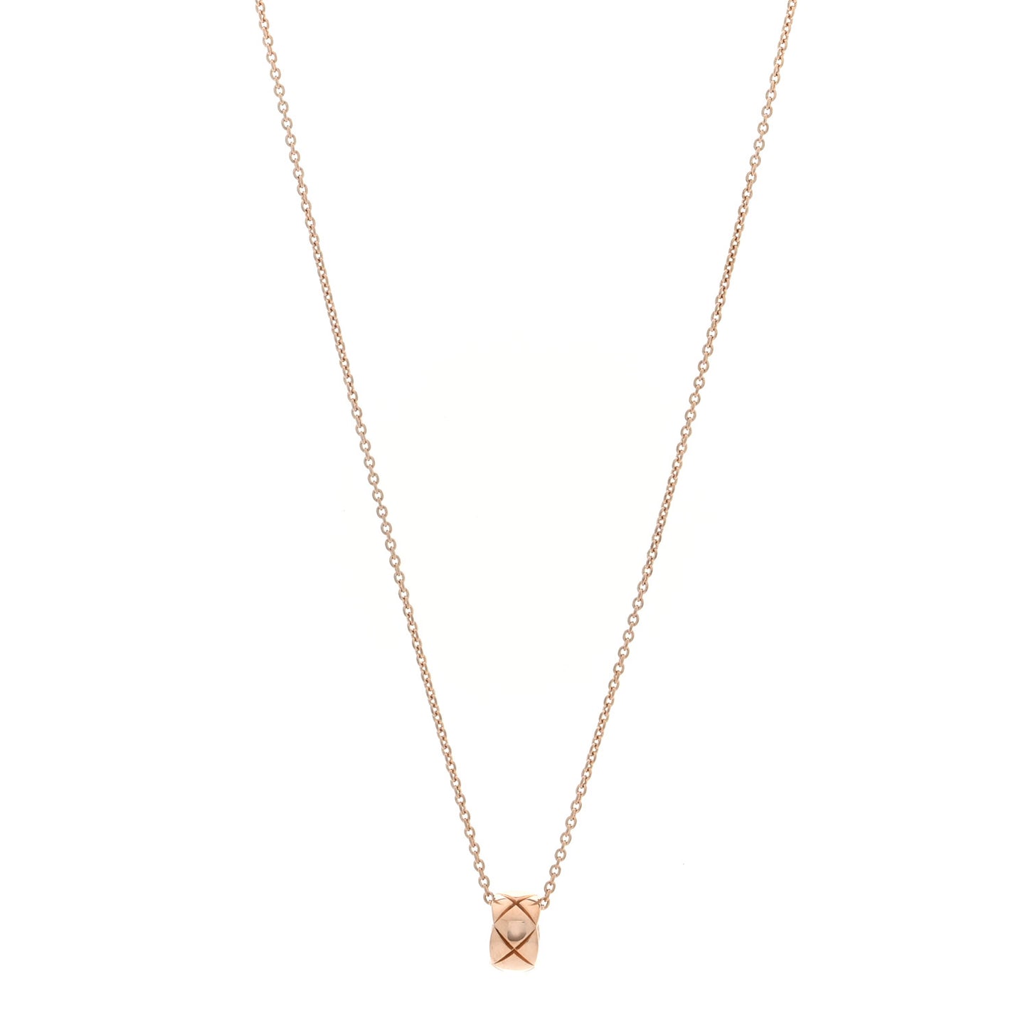 18K Beige Gold Coco Crush Round Pendant Necklace