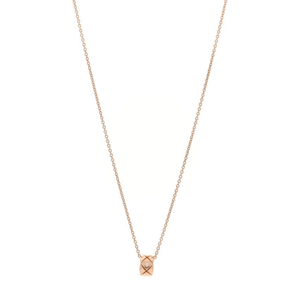 Chanel 18K Beige Gold Coco Crush Round Pendant Necklace 1 of 5