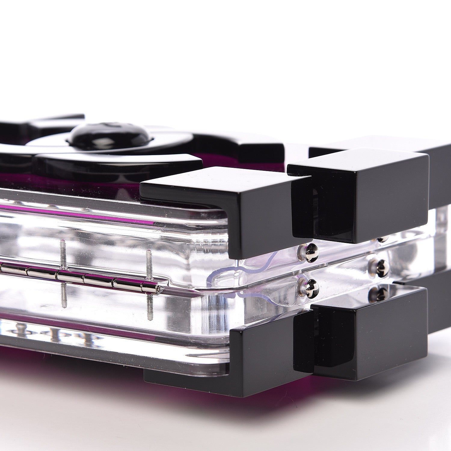 Chanel Plexiglass Boy Brick Lego Clutch Black Pink 8 of 11
