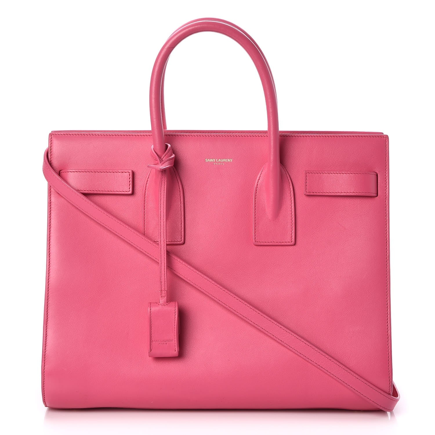 Saint Laurent Calfskin Small Sac De Jour Lipstick Fuchsia 1 of 8