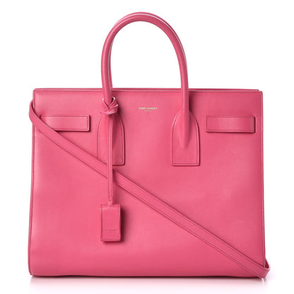 Saint Laurent Calfskin Small Sac De Jour Lipstick Fuchsia 1 of 8
