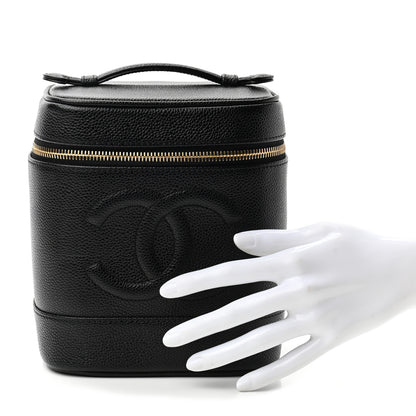 Chanel Caviar Vanity Cosmetic Case Black 2 of 7