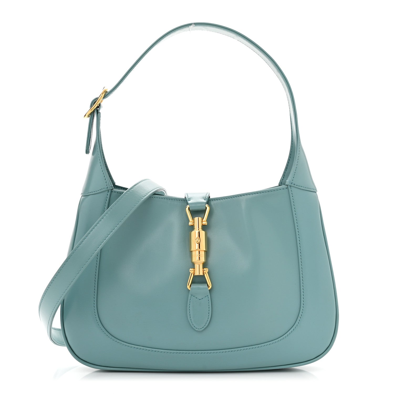 Gucci Boarded Dyana Lux Calfskin Small Jackie 1961 Hobo Dusty Azure 1 of 10