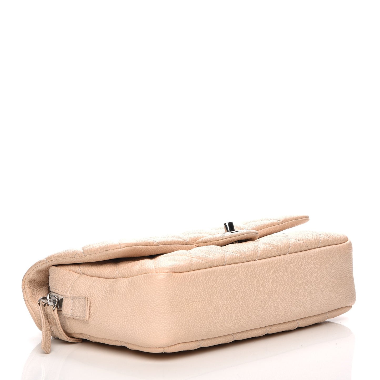 Caviar Quilted Medium Casual Journey Flap Light Pink