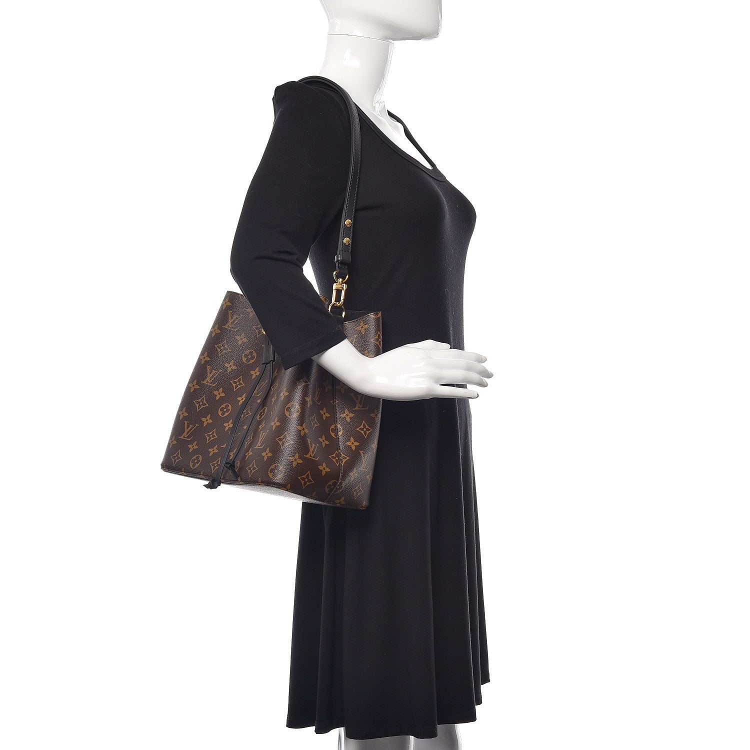 Louis Vuitton Monogram Neonoe MM Black 2 of 9