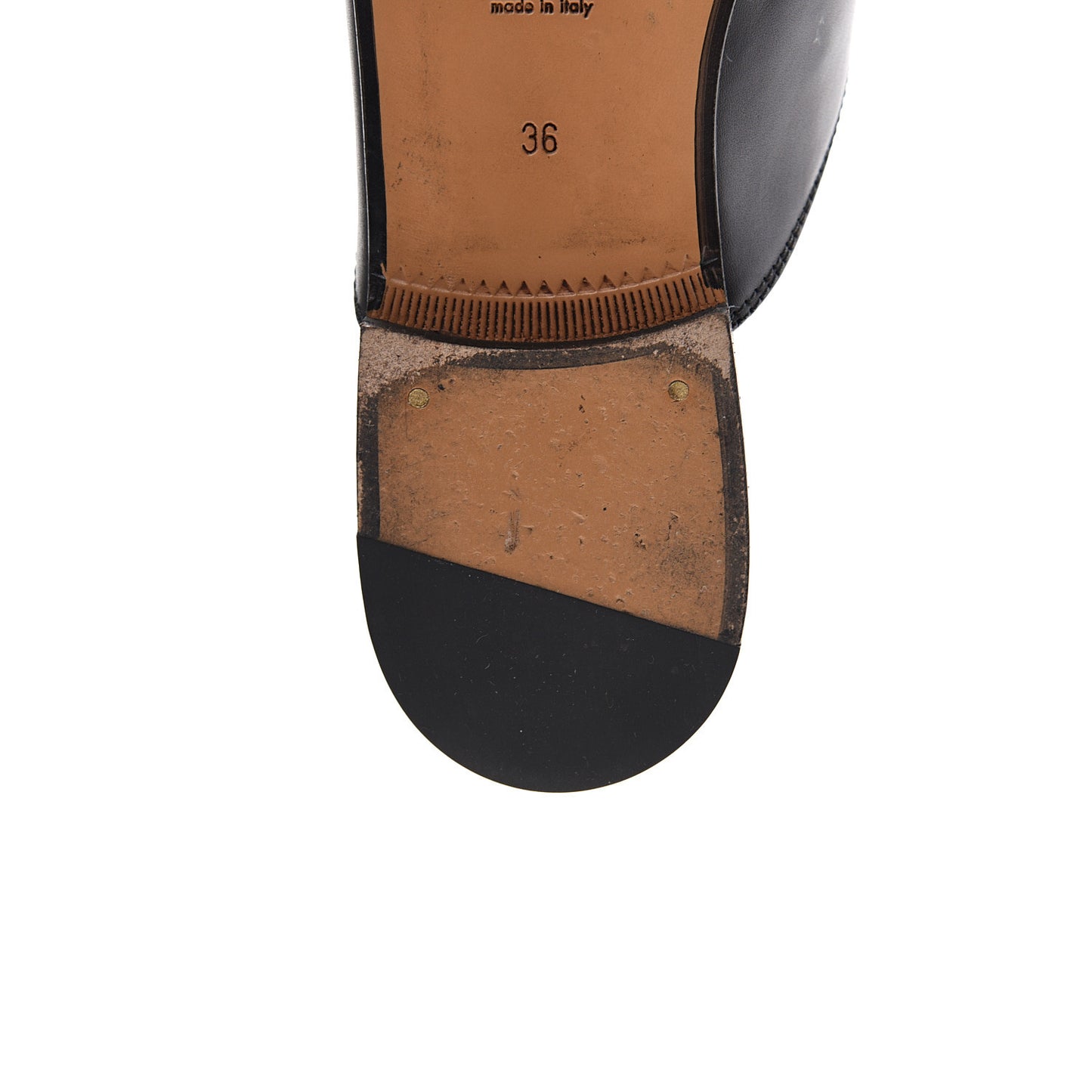 Calfskin Womens Princetown Slippers 36 Black