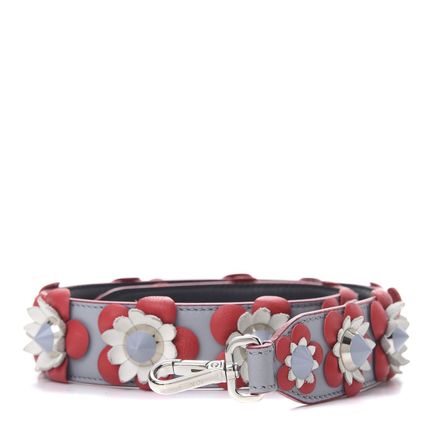 Calfskin Flowerland Studded Strap You Ardesia Blue Notte