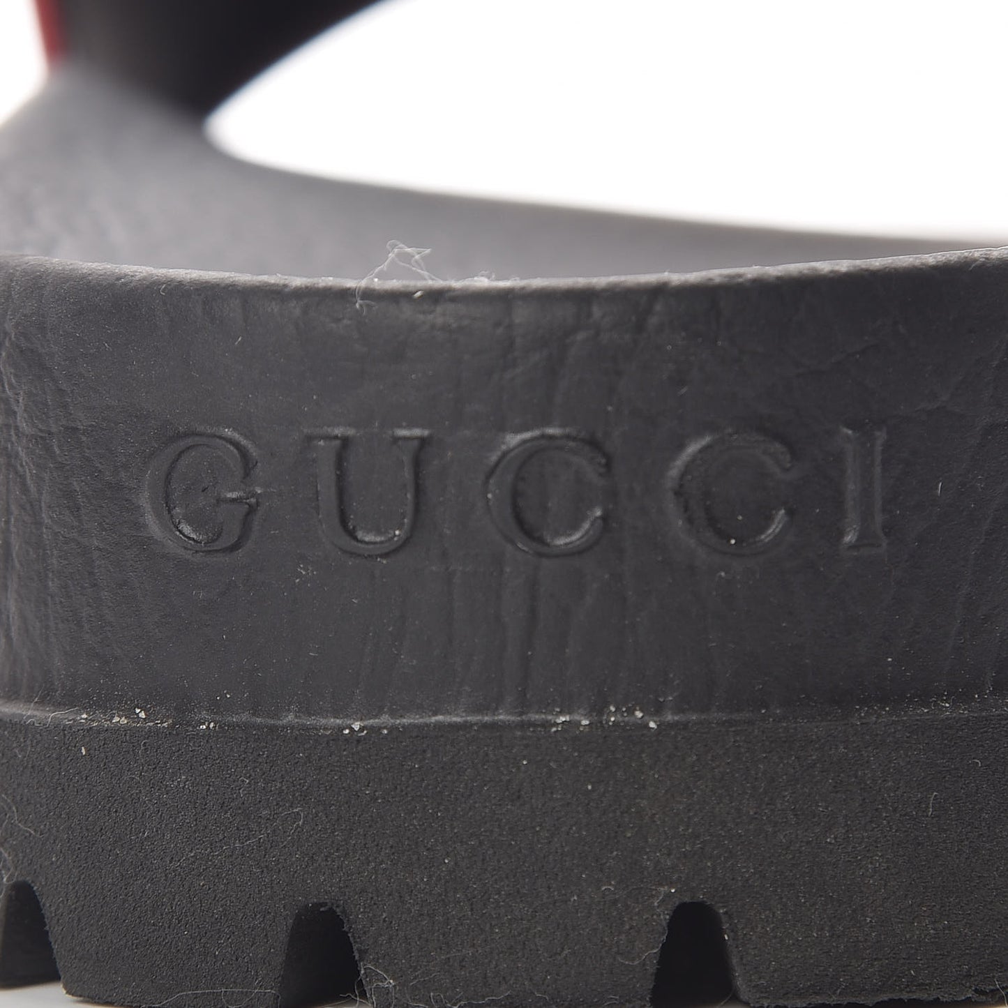 Guccissima Signature Mens Lug Sole Slide Sandals 13 Hibiscus Red