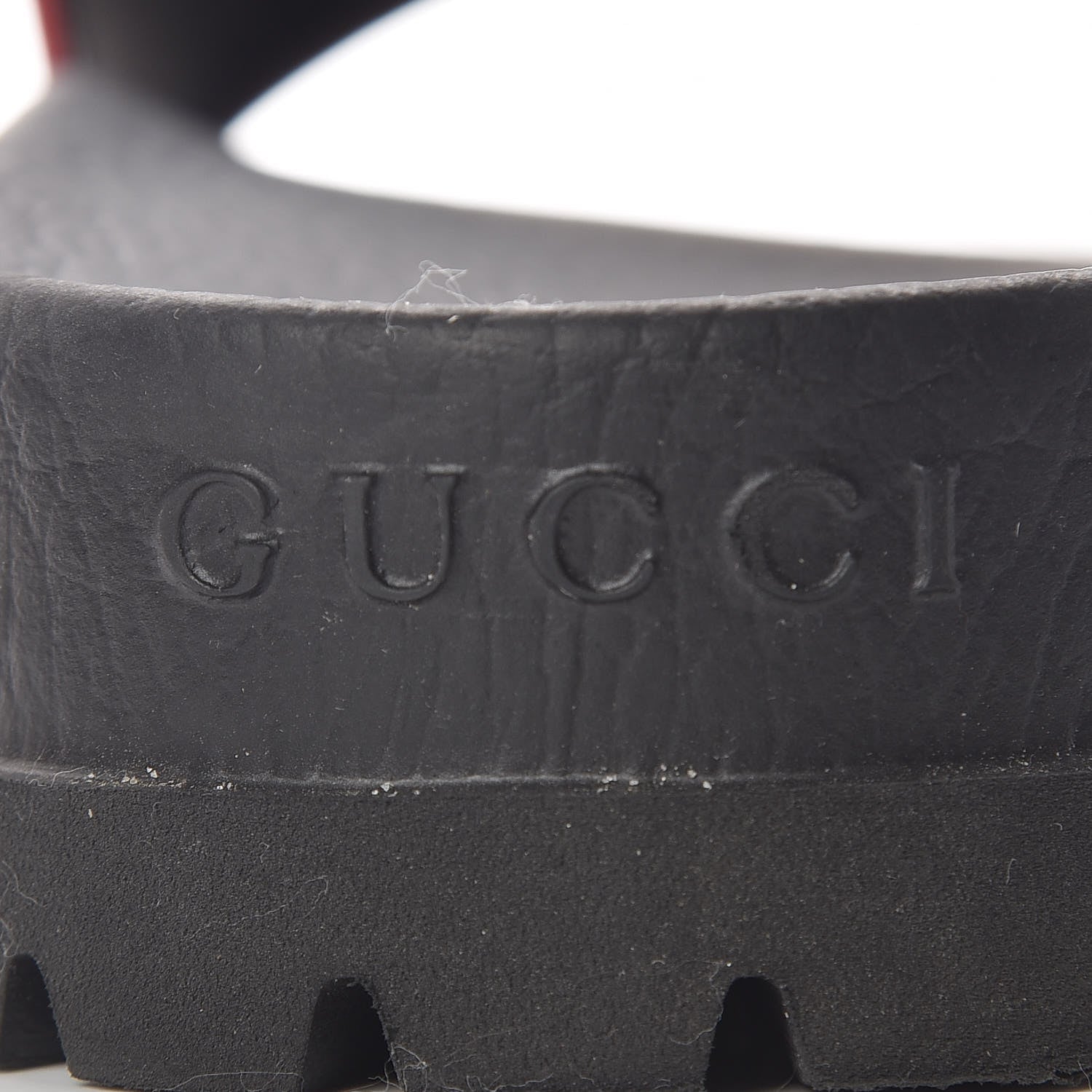Gucci Guccissima Signature Mens Lug Sole Slide Sandals 13 Hibiscus Red 6 of 8