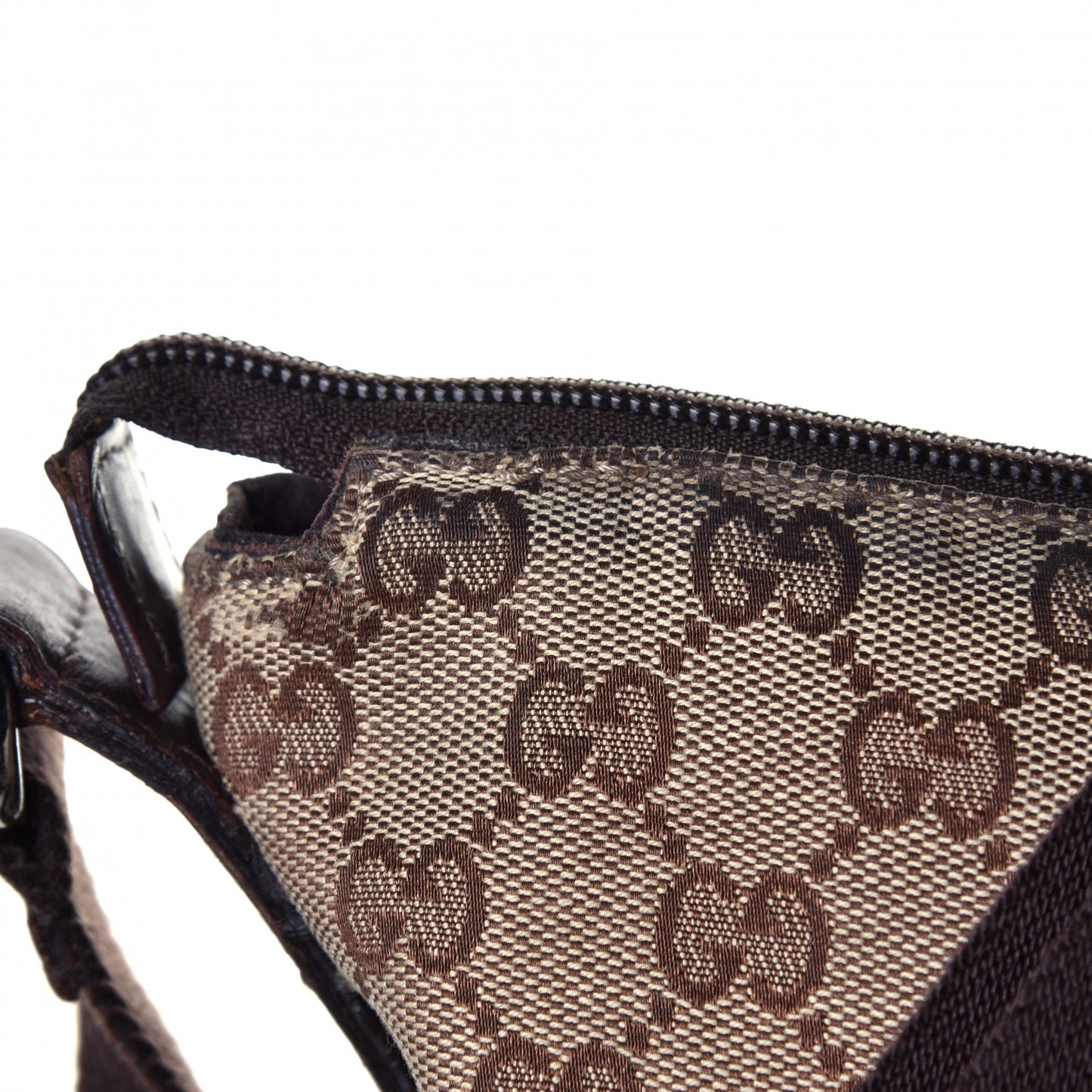 Monogram Calfskin Perforated Medium Flat Messenger Bag Dark Brown