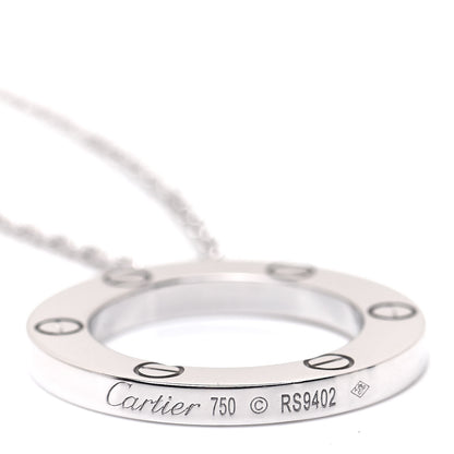 Cartier 18K White Gold LOVE Pendant Necklace 5 of 6