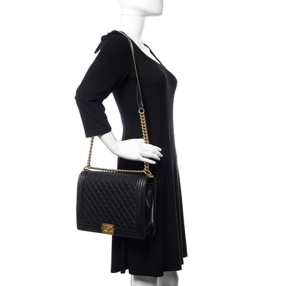 Chanel Lambskin Quilted Large Boy Flap Black 2 of 11