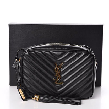 Saint Laurent Calfskin Matelasse Monogram Lou Camera Bag Black 11 of 11