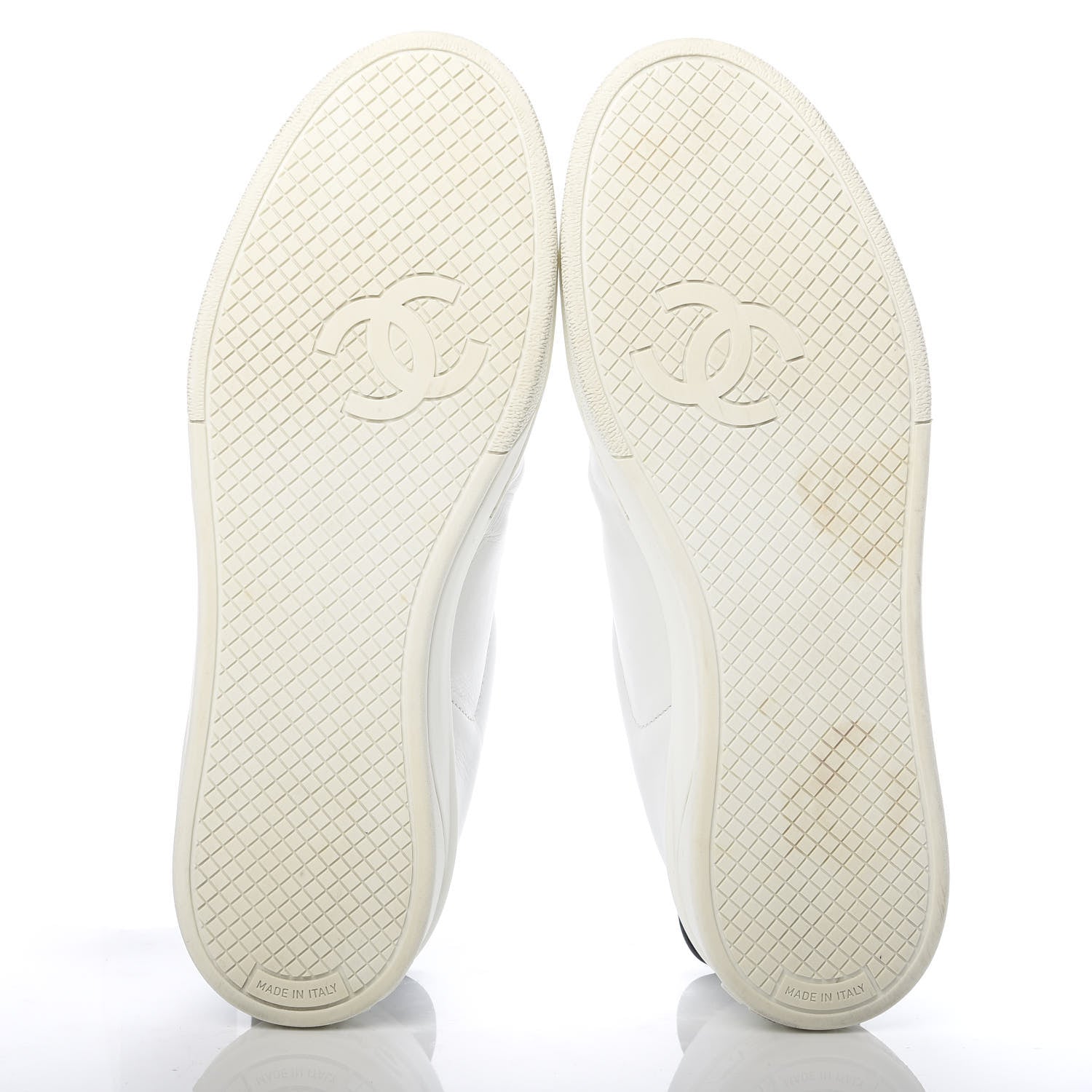 Chanel Calfskin CC Sneakers 38 White 5 of 12