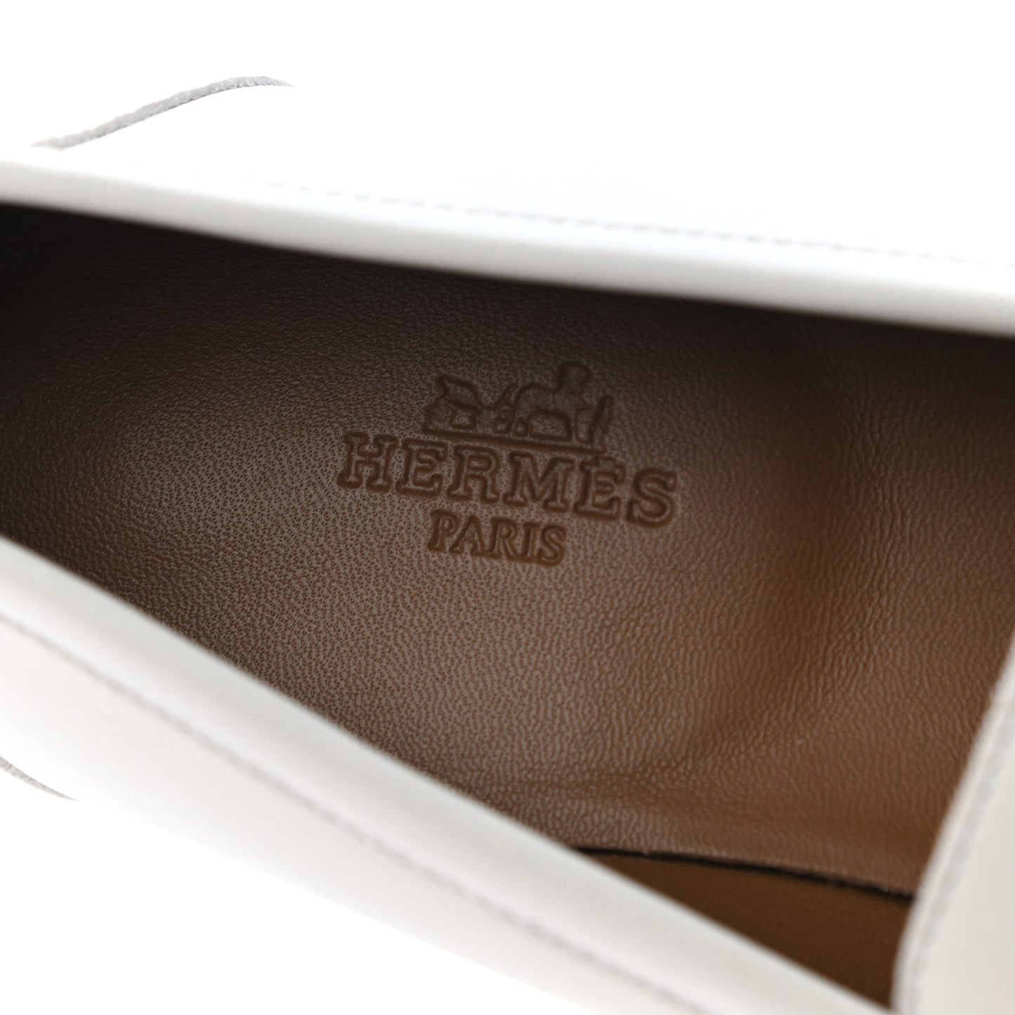 Calfskin Womens Paris Loafers 39 White