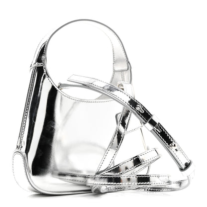 Salvatore Ferragamo Metallic Calfskin Mini Gancini Arch Hobo Argento 3 of 9