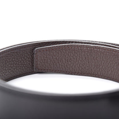 Hermes Box Togo 32mm H Belt 90 Black Chocolate 4 of 6