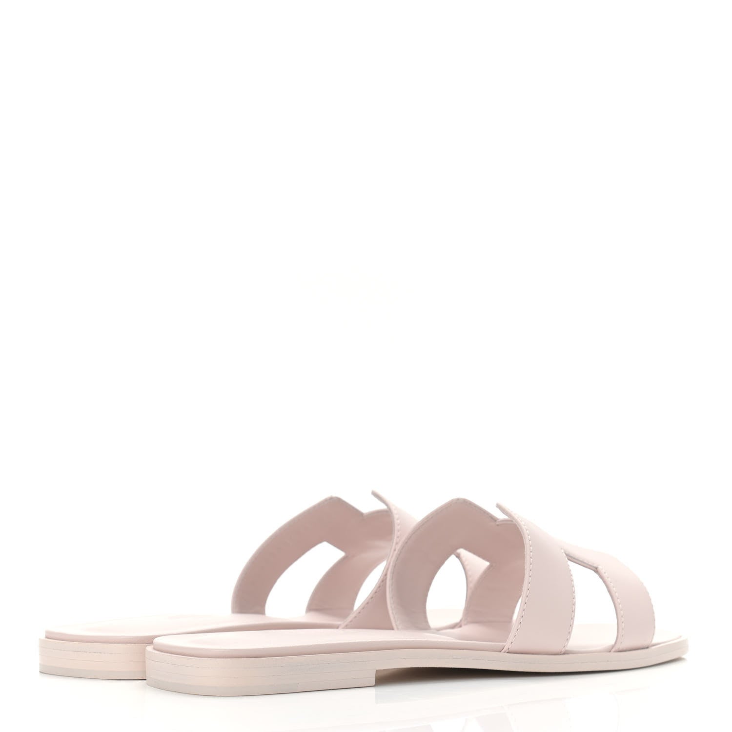 Hermes Box Calfskin Oran Sandals 39 Rose Pale 4 of 9