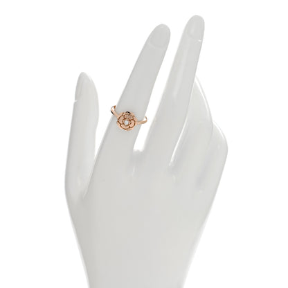 Chanel 18K Rose Gold Diamond Extrait de Camelia Ring 54 6.75 2 of 4