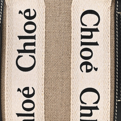 Chloe Cotton Calfskin Mini Woody Ribbon Tote White Blue 7 of 12