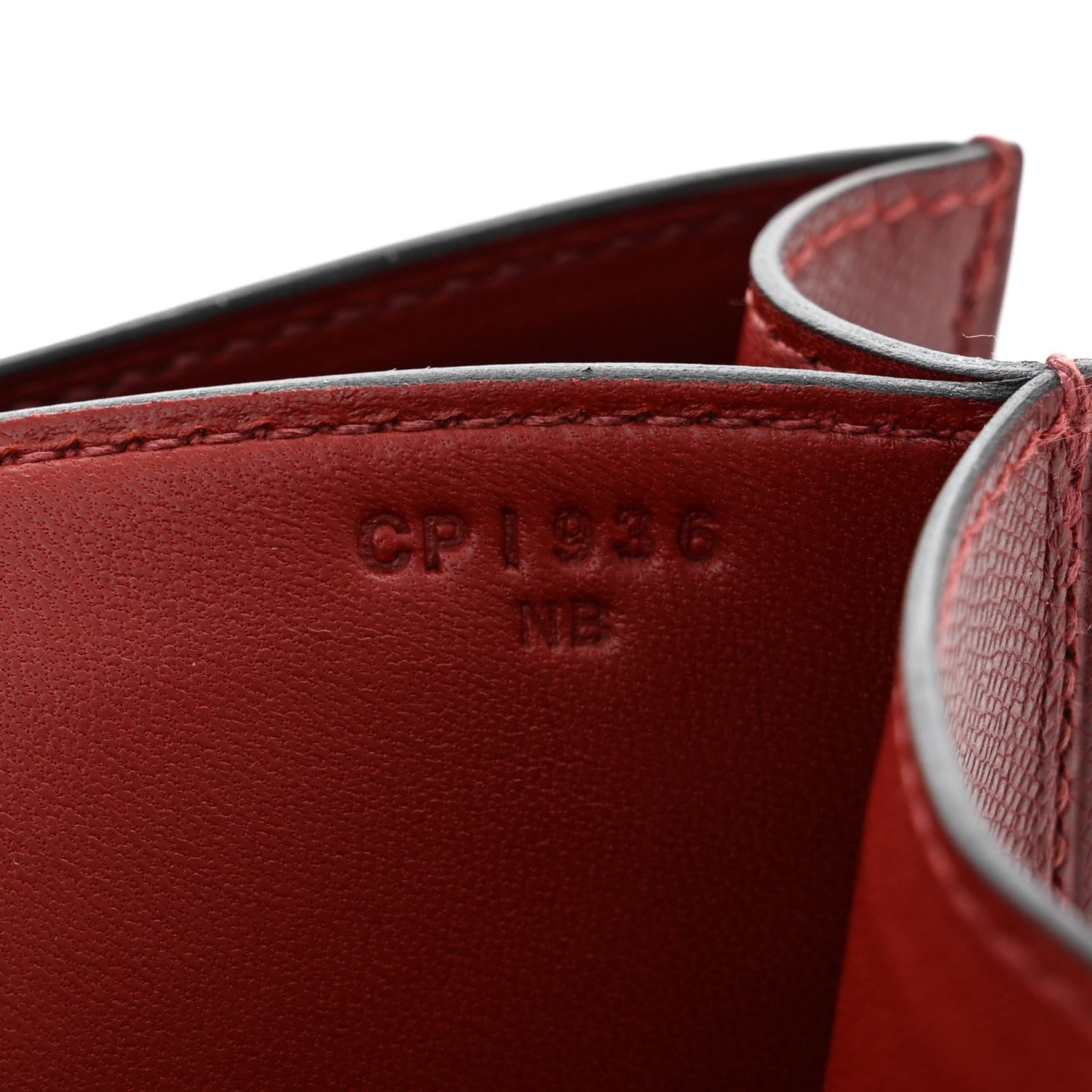 Hermes Grained Monsieur Constance 24 Rouge H 7 of 11