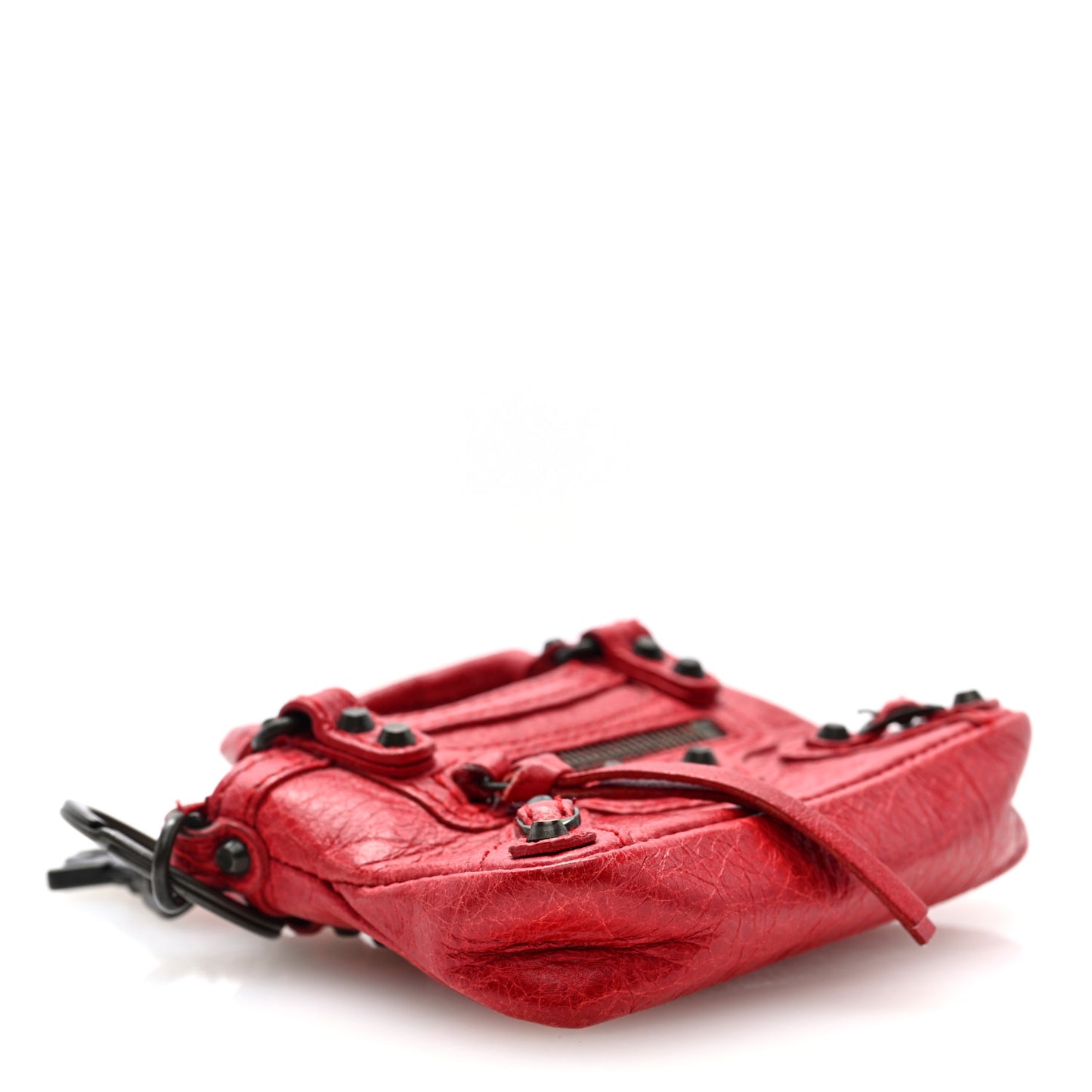 Agneau Classic Hardware Mini First Bag Charm Rouge