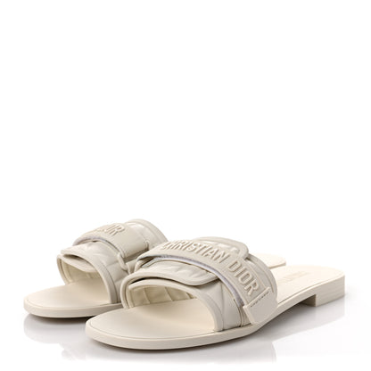 Christian Dior Rubber Macrocannage Dio(r)evolution Slide Sandals 41 Off White 3 of 8