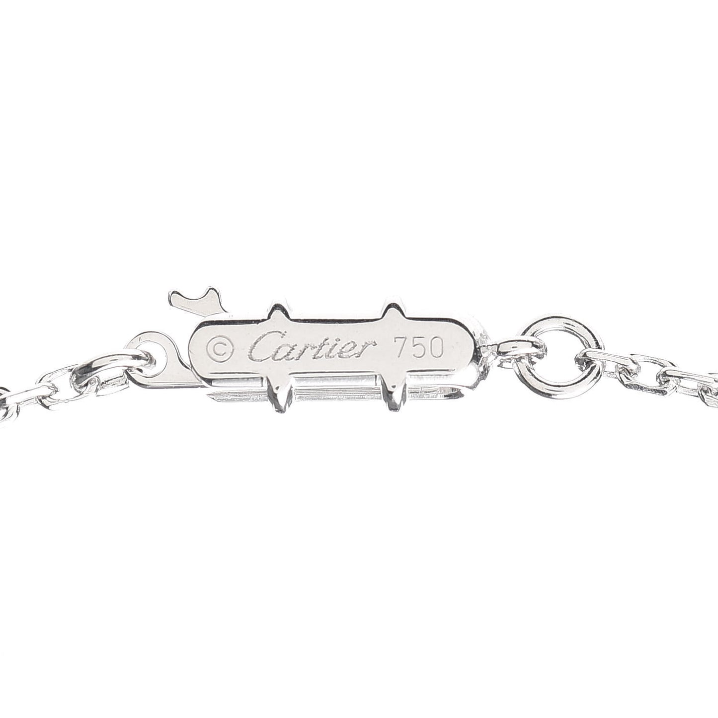 18K White Gold Diamond Large Hearts and Symbols Pendant Necklace
