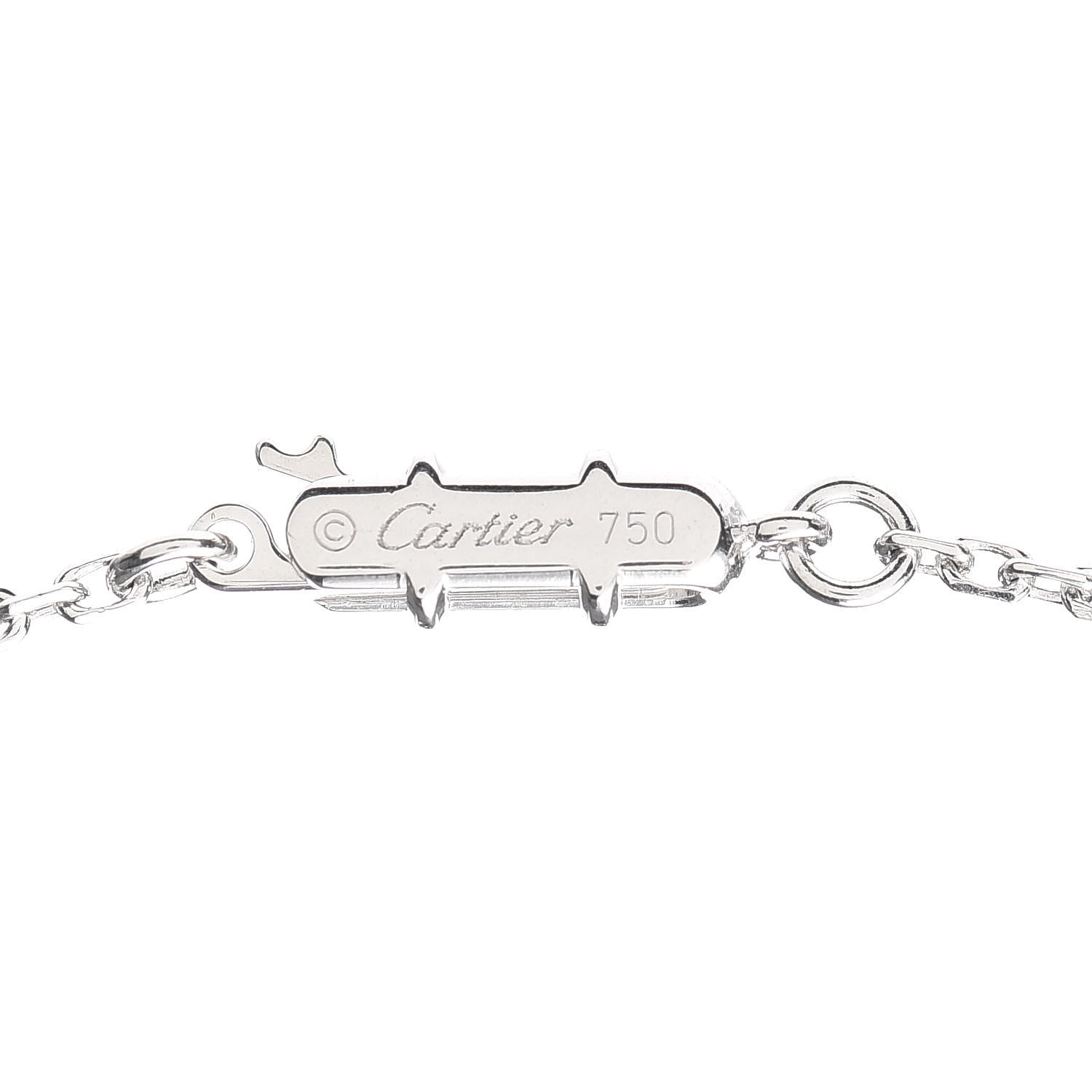 Cartier 18K White Gold Diamond Large Hearts and Symbols Pendant Necklace 4 of 6