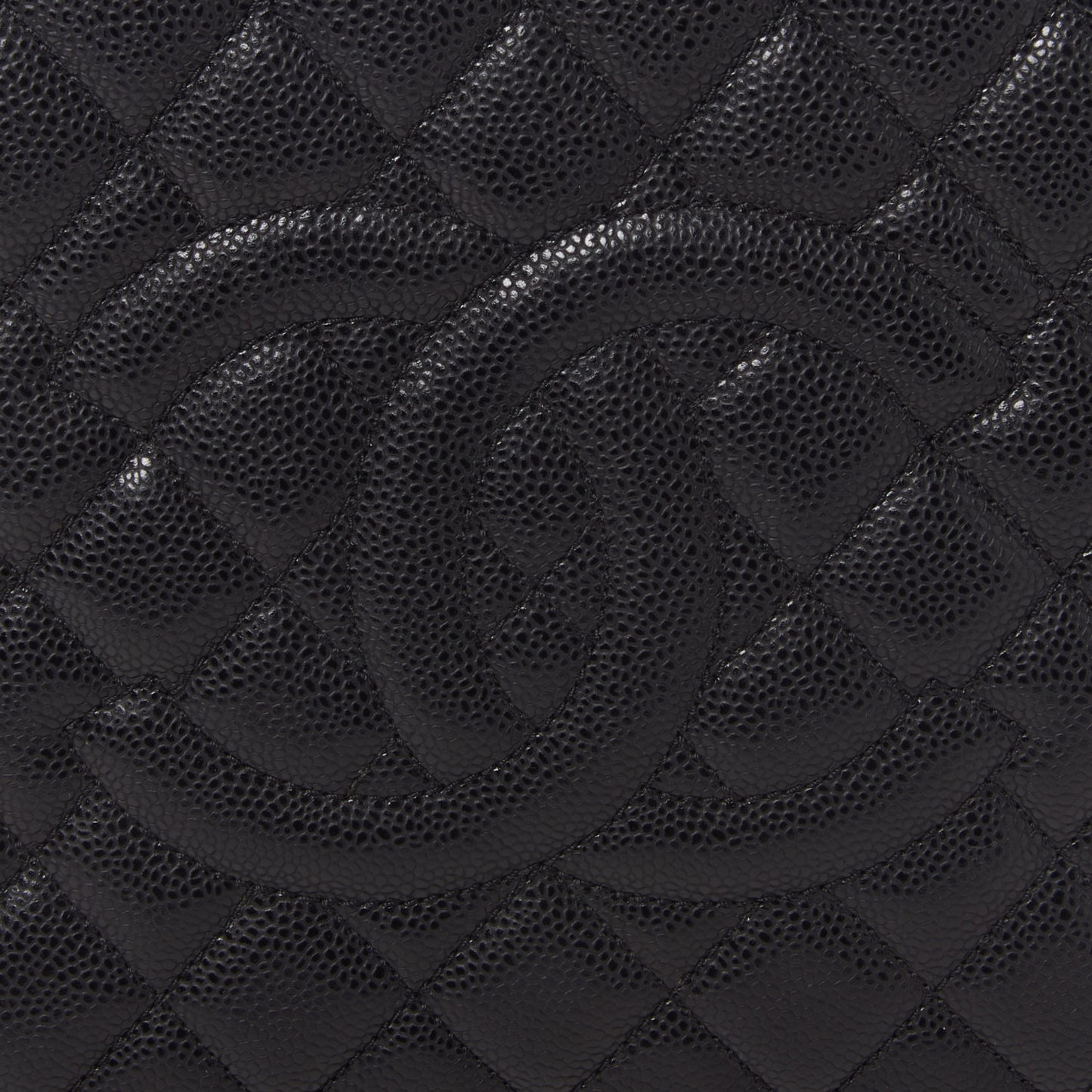 Caviar Quilted Grand Shopping Tote GST Black