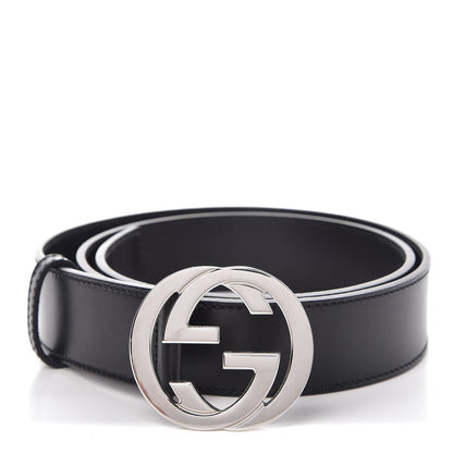 Gucci Calfskin Interlocking G 40mm Belt 100 40 Black 1 of 7