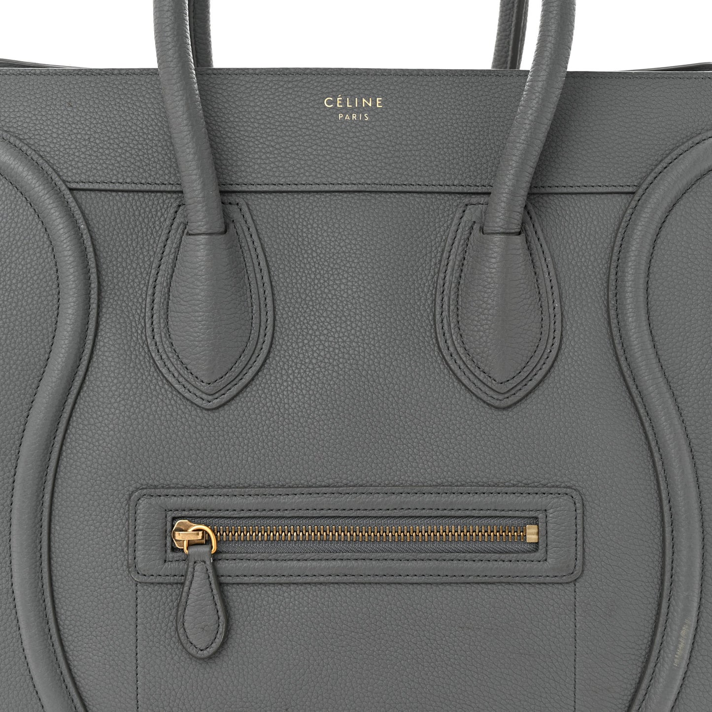 Drummed Calfskin Mini Luggage Kohl