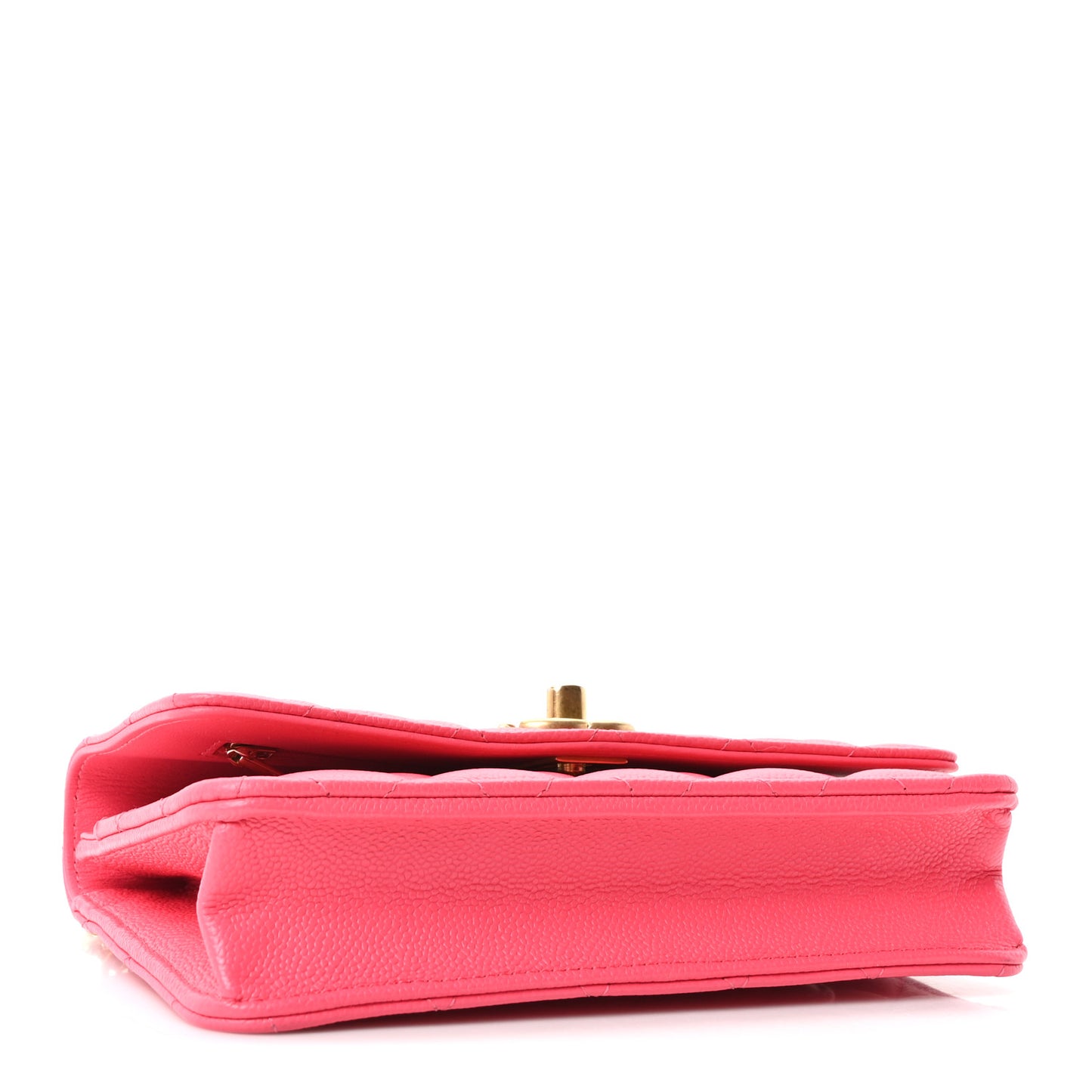Caviar Quilted Sweetheart Wallet On Chain WOC Fuchsia