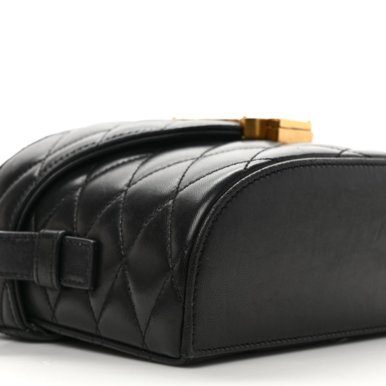 Saint Laurent Lambskin Quilted Camera Crossbody Flap Bag Black 8 of 9