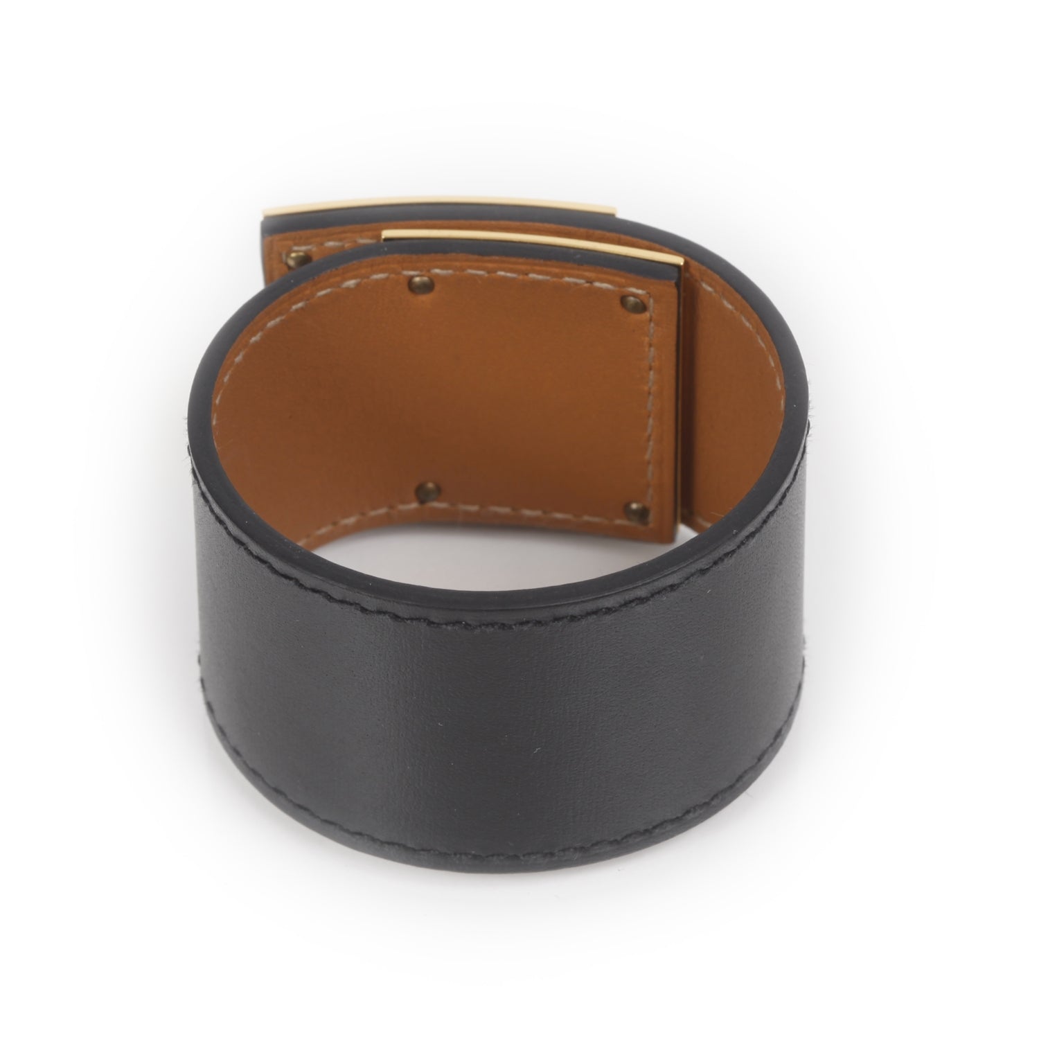 Hermes Swift Leather Kelly Dog Bracelet Black 2 of 6