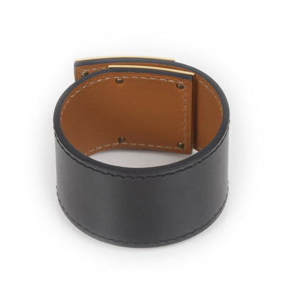 Hermes Swift Leather Kelly Dog Bracelet Black 2 of 6