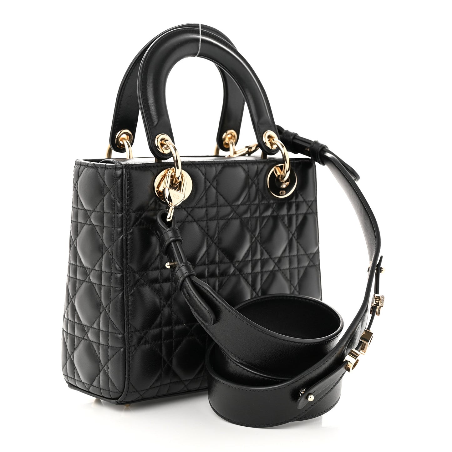 Lambskin Cannage Small My ABCDior Lady Dior Black