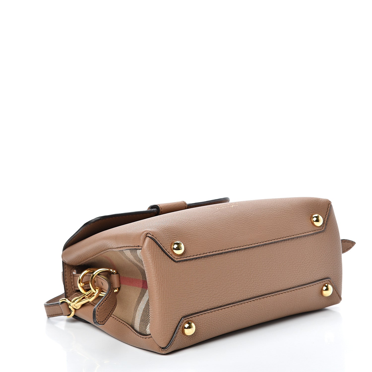 Burberry Derby Calfskin House Check Small Camberley Dark Sand 3 of 12