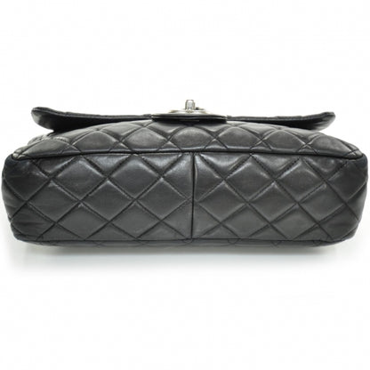 Chanel Lambskin Quilted Jumbo Flap Black SHW 4 of 12