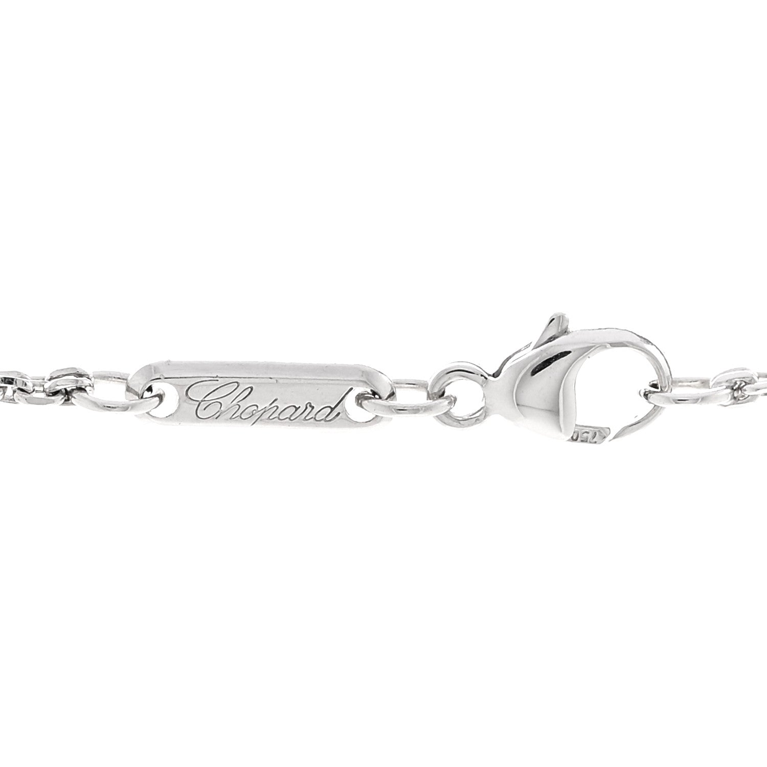 Chopard 18K White Gold Diamond Happy Spirit Pendant Necklace 4 of 4