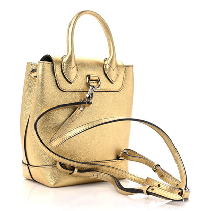 Louis Vuitton Metallic Calfskin Lockme Mini Backpack Gold 3 of 10