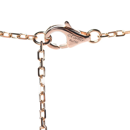Cartier 18K Pink Gold Diamond Interlocking LOVE Paved Necklace 5 of 7