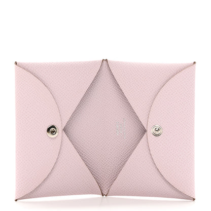 Hermes Epsom Calvi Card Case Mauve Pale 5 of 7