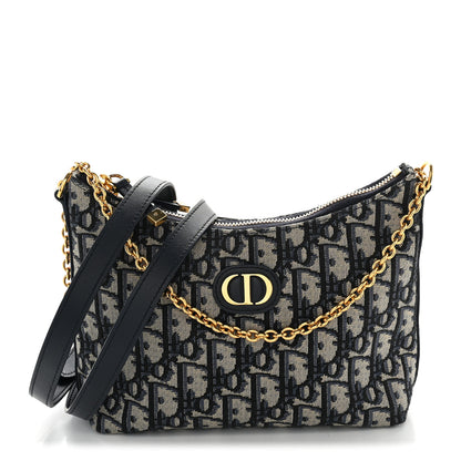 Christian Dior Oblique 30 Montaigne Diorling Mini Bag With Chain Blue 1 of 10