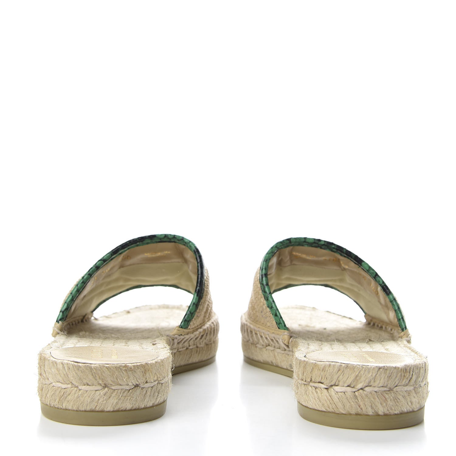 Gucci Straw Elaphe Matelasse GG Marmont Espadrille Slide Sandals 36.5 Natural New Shamarock 6 of 10