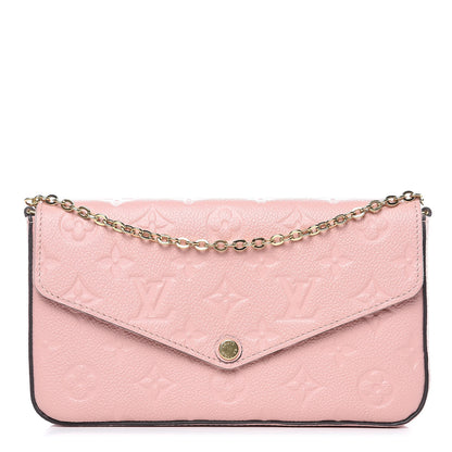Louis Vuitton Empreinte Pochette Felicie Chain Wallet Rose Poudre 1 of 10
