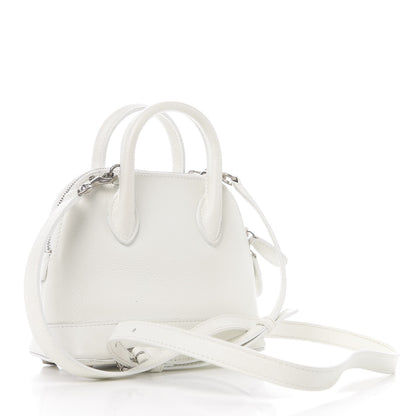 Balenciaga Grained Calfskin Logo XXS Ville Top Handle Bag White Fluo Pink 2 of 8