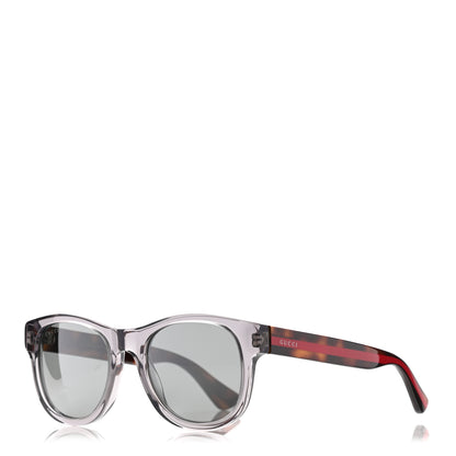 Gucci Acetate Web Sunglasses GG 0003S Tortoise Transparent 1 of 8