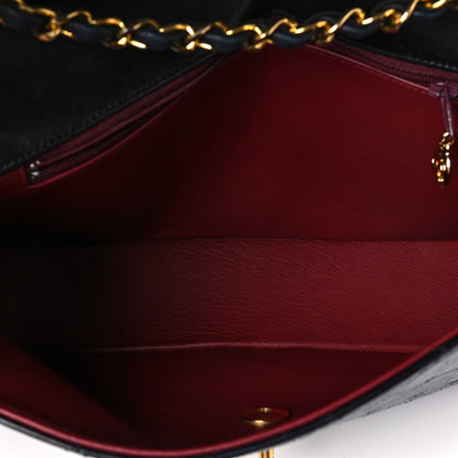 Chanel Lambskin Diamond Stitch Envelope Single Flap Black 4 of 10